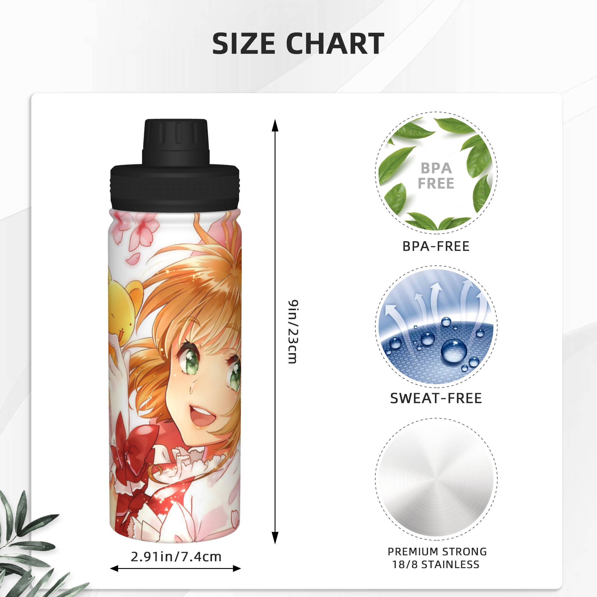 Cardcaptor Sakura Anime 18OZ S - Sports Water Bottle Insulated review and price