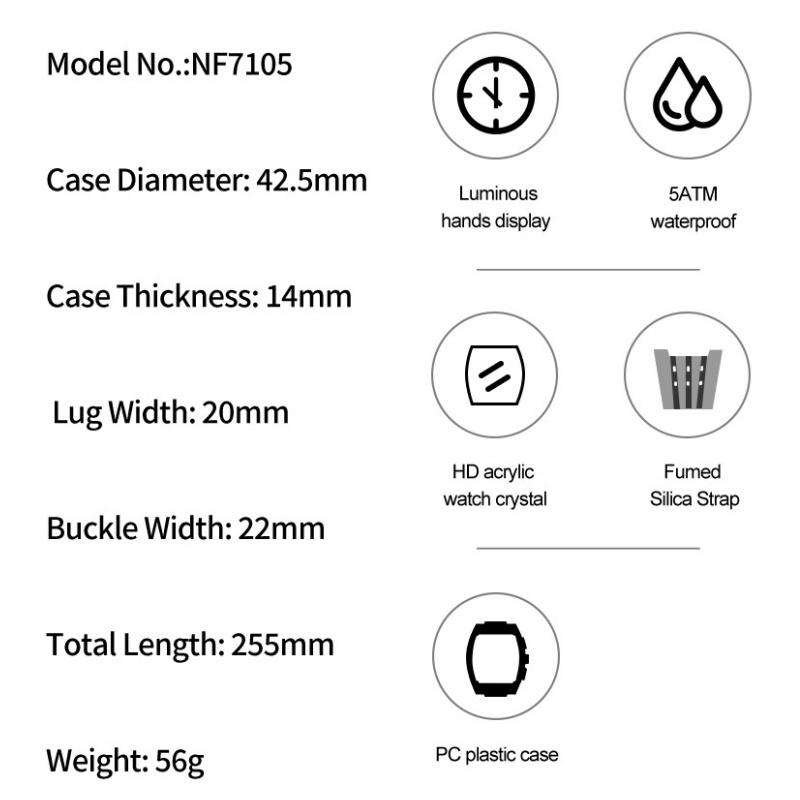 NAVIFORCE Man's Watch 5ATM Wat - Resistance Band review and price