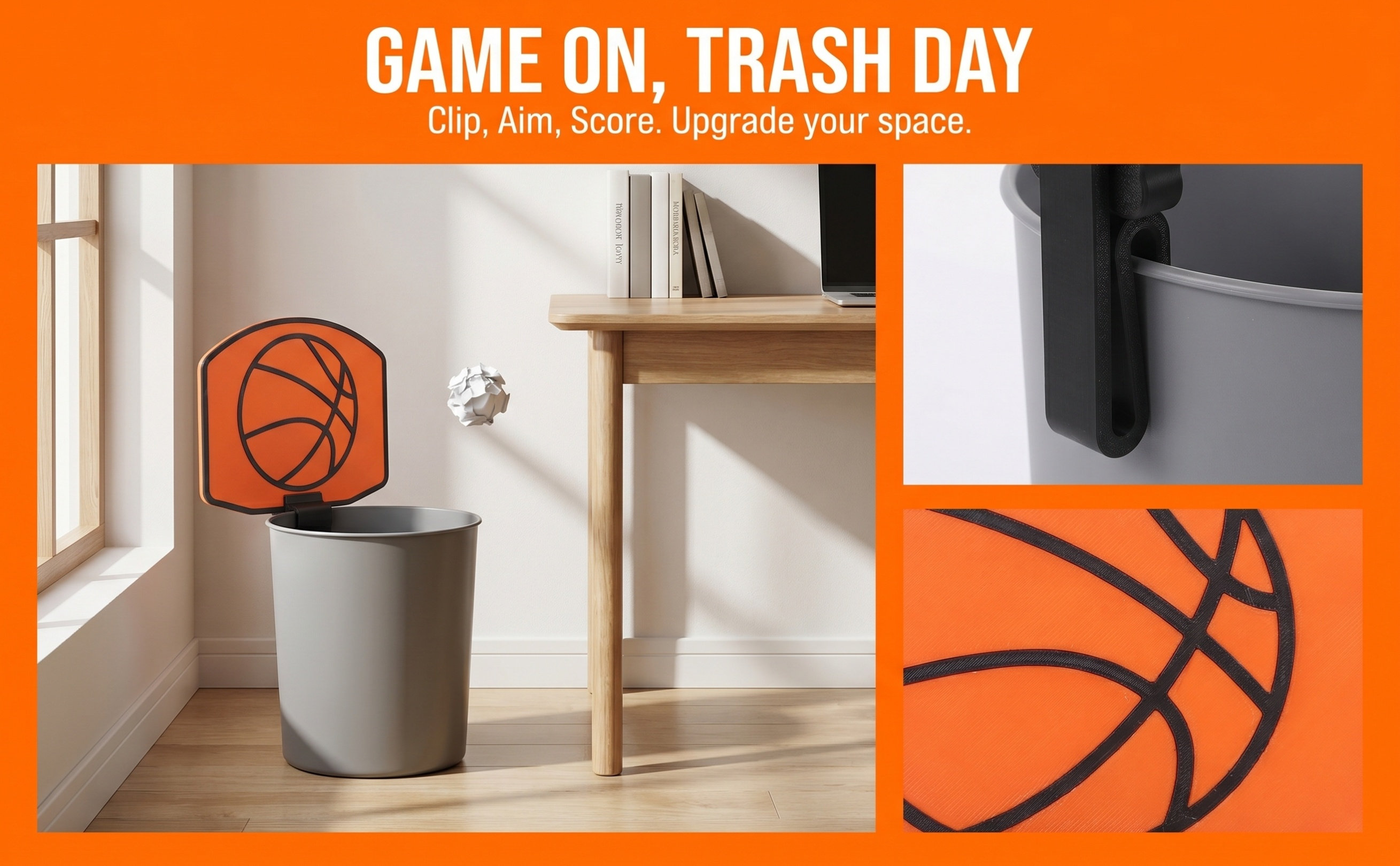 Basketball Trash Can Hoop Clip - Basketball Hoop review and price