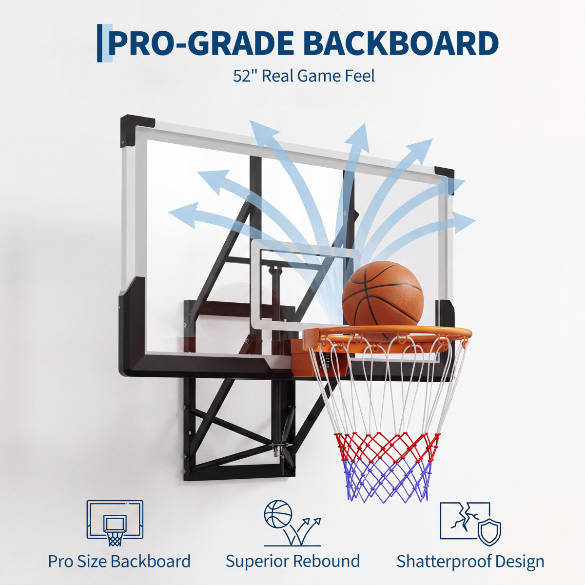 Adjustable Wall-Mounted Basket - Basketball Hoop review and price