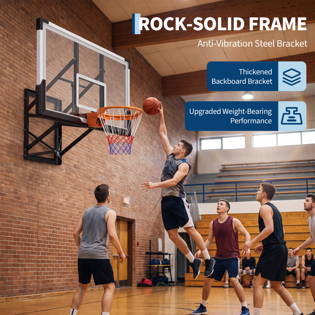 Adjustable Wall-Mounted Basket - Basketball Hoop review and price